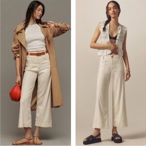 Anthropologie Maeve Colette Pants Chalk White